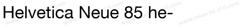 Helvetica Neue 85 he字体转换
